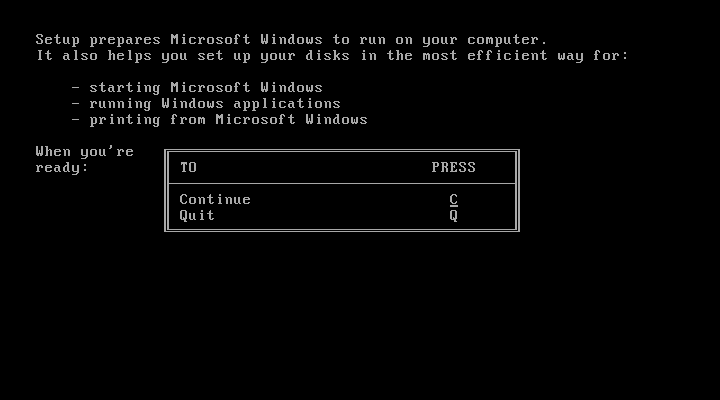 Windows 1.01 SETUP