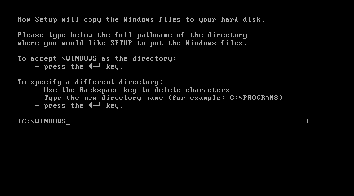 Windows 1.01 SETUP directory