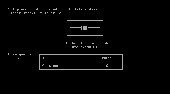Windows 1.01 SETUP Build Disk