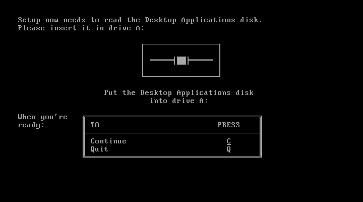 Windows 1.01 SETUP Applications Disk