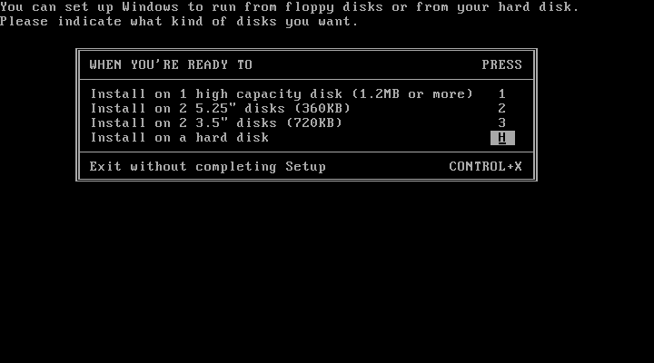 Windows 2.03 SETUP drive