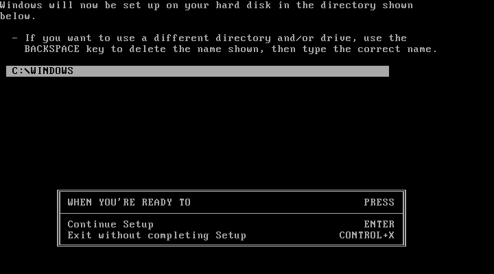 Windows 2.03 SETUP directory