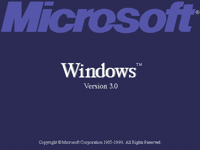 Windows 3.0 splash screen