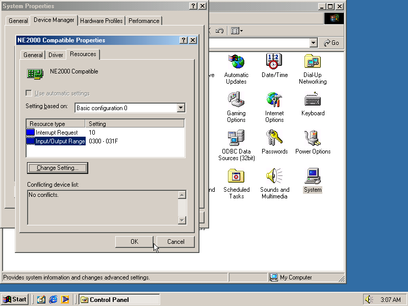 Windows ME System Properties